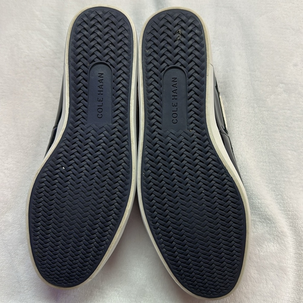 Cole Haan Nuntucket Camp Loafer Slip-on Moccasin Navy Patent 8B - Picture 5 of 10